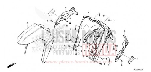 KOTFLUEGEL, VORNE CRF1100AN de 2022